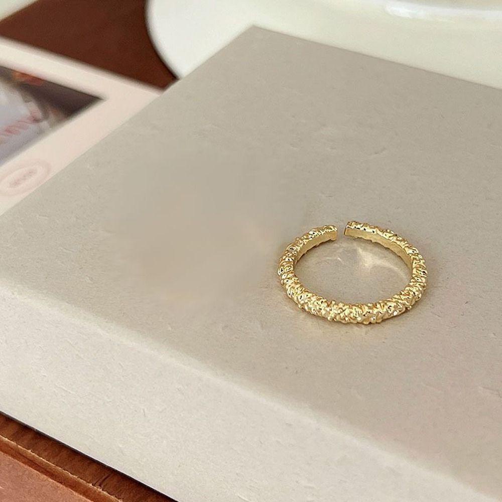 Mxbeauty Wanita Cincin Trendi Indah Chic Hati Niche Desain Kelinci Manis Warna-Warni Berlian Imitasi Pembukaan Cincin Gaya Korea Cincin