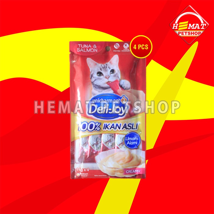 Snack Kucing Deli Joy Creamy Cat treat Cemilan 14 Gram