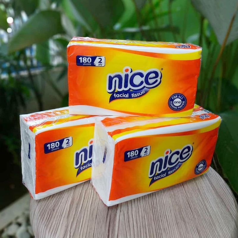 Tissue NICE 2 Ply 180 Sheets Facial Tissue Tisu Wajah Muka HARGA 1 PACK