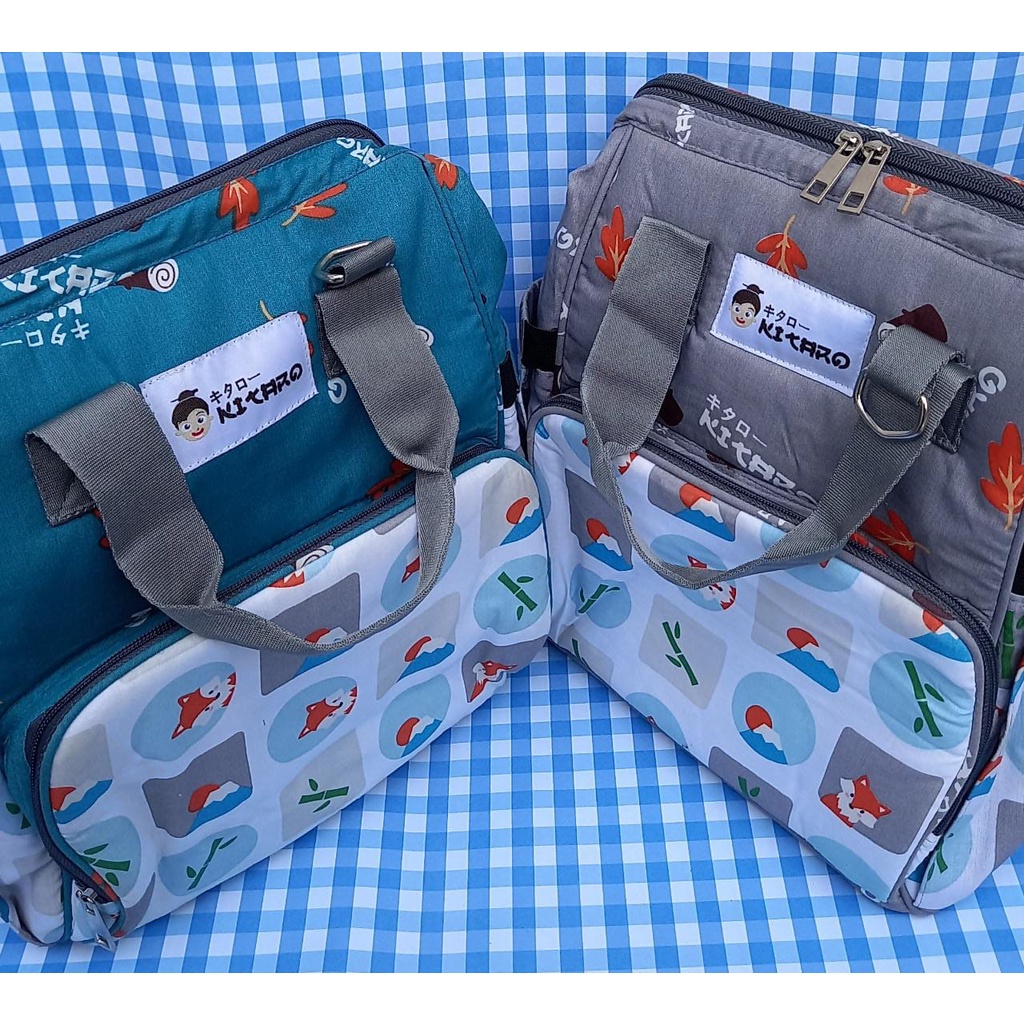 Kitaro Medium Bagpack + Alumunium Foil Little Fox Series KIT1201 / Tas bayi