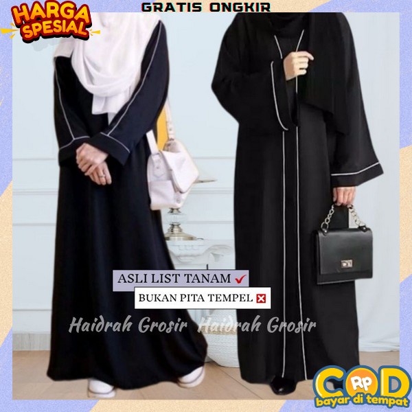 Pakean Dres Simpel Elegan Juba Dris Ukuran S M L Lx Xxl Xxxl Jumbo Jubah Cewek Muslimah Bahan Tebal 