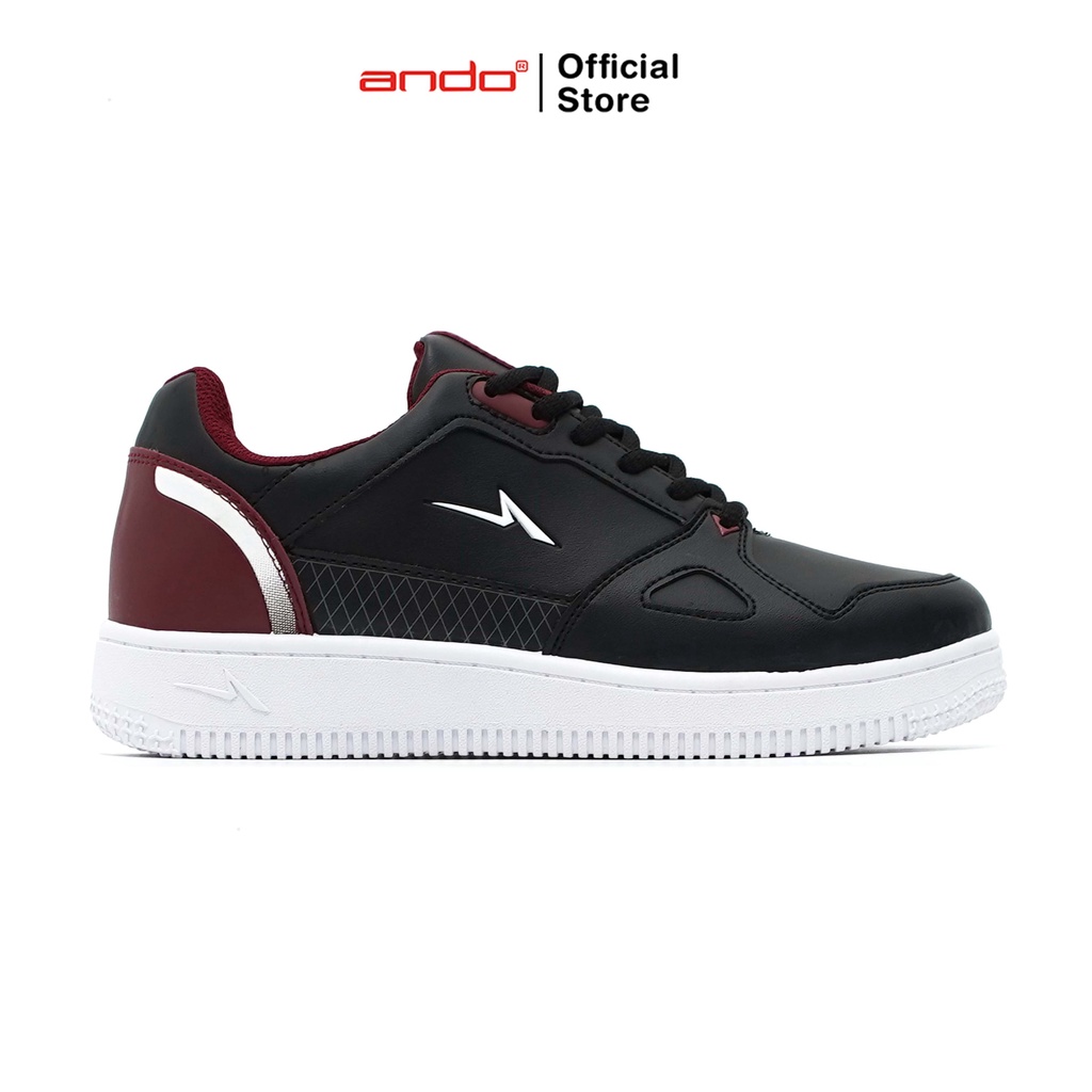 Ando Official Sepatu Sneakers Senju Pria Dewasa - Hitam/Putih