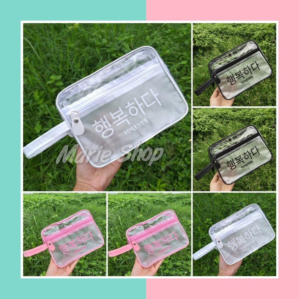 Marie Shop ➡️ [FOREVER KOREA] POUCH - HAND BAG MIKA - POUCH LUCU - POUCH MIKA - TAS MIKA TRANSPARANT