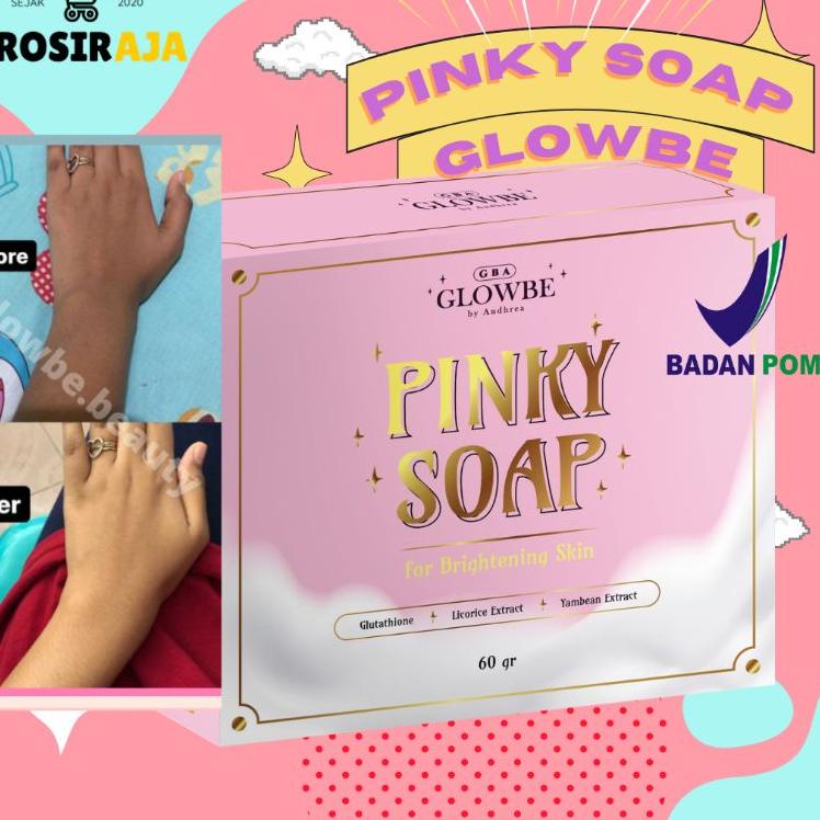 Free Ongkir (BONUS JARING )Pinky Soap by GBA Glowbe Beauty / Sabun Pemutih Badan Permanen Wajah Peng