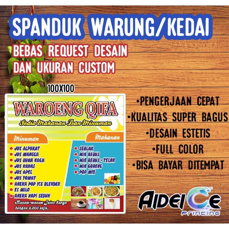 spanduk warung/kedai bisa custom