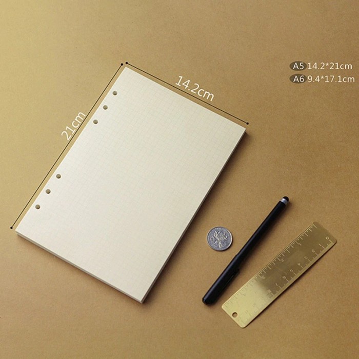 

Kertas Kertas Binder Notebook A5 A6 A7 6 Lubang 6 Holes Refill Isi Ulang Diar