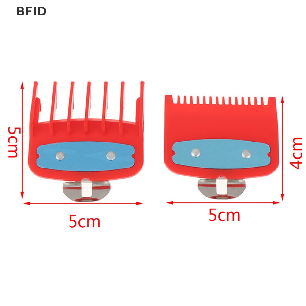 [BFID] 1.5+4.5mm Size Guide Comb Set Sisir Tempel Merah Dengan Penjepit Holder Metal [ID]