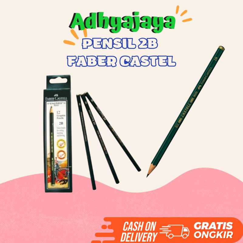 

PENSIL FABER CASTELL 2B / PENSIL KAYU 2B
