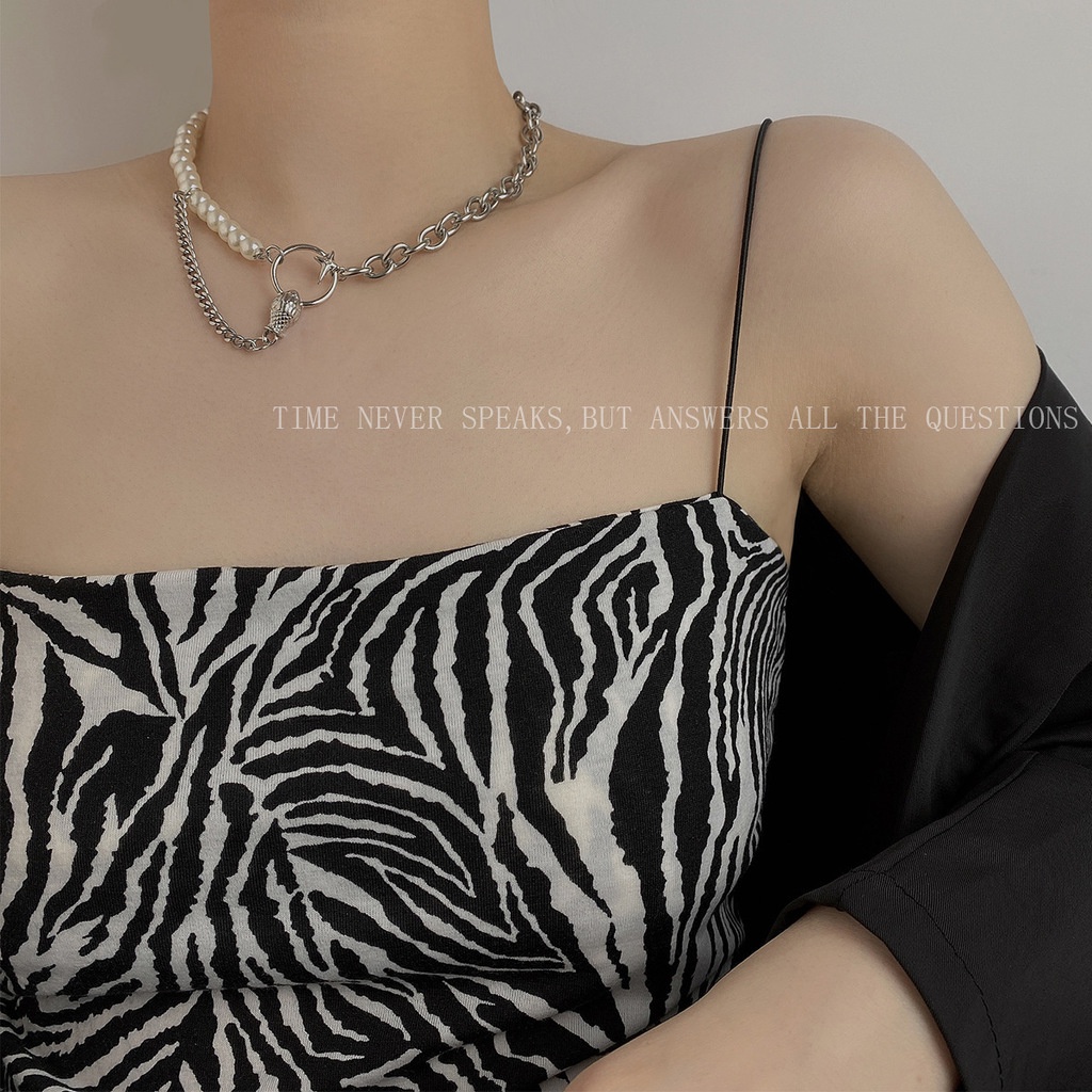 [Spirit Snake Series] Kalung Ular Aksesoris Kepribadian Retro Punk Gelap