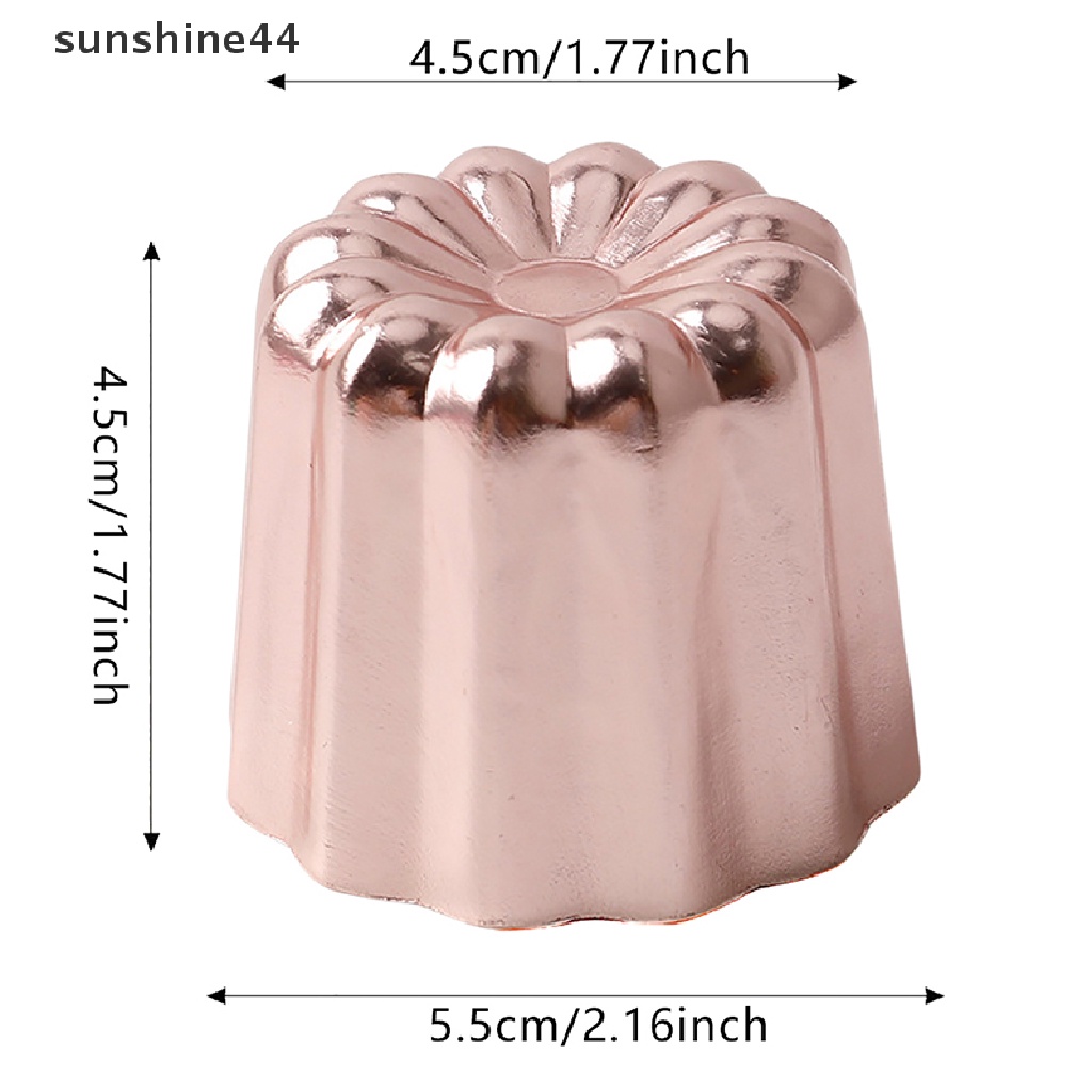 Sunshine 1PC Cetakan Cupcake Bahan Aluminium Alloy Kue Cetakan Coklat Baking Mold Reusable.