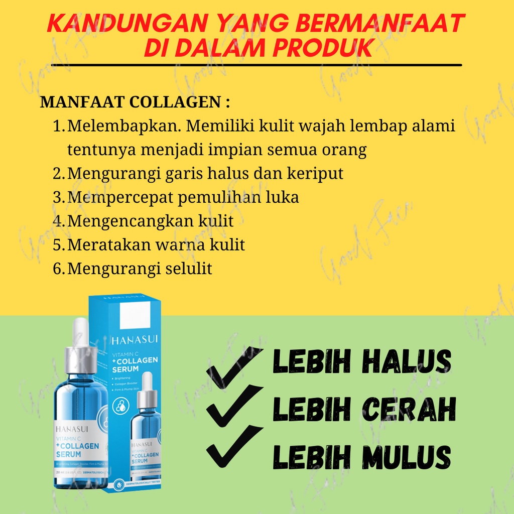 HANASUI SERUM VIT C COLLAGEN NEW BPOM ORIGINAL SERUM ANTI AGING PEMBERSIH WAJAH PERAWATAN KECANTIKAN