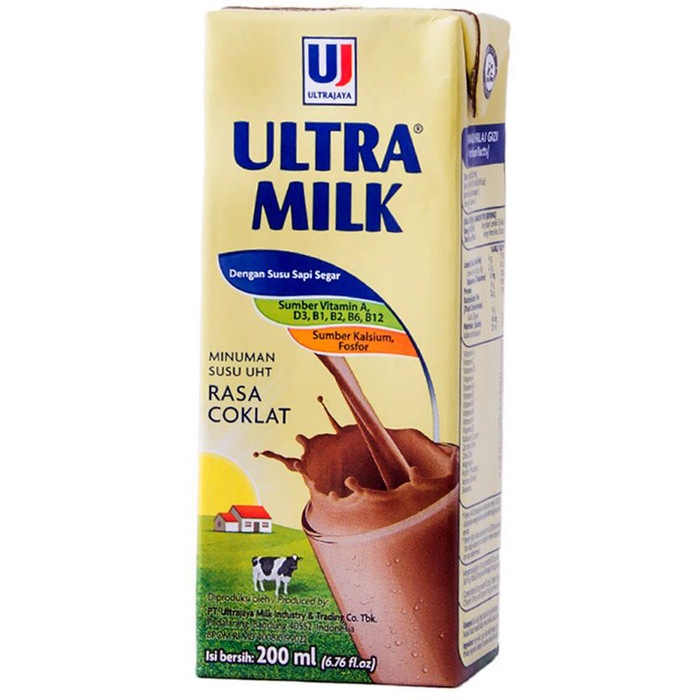 SUSU ULTRA 200ml RASA COKELAT ULTRA MILK UHT