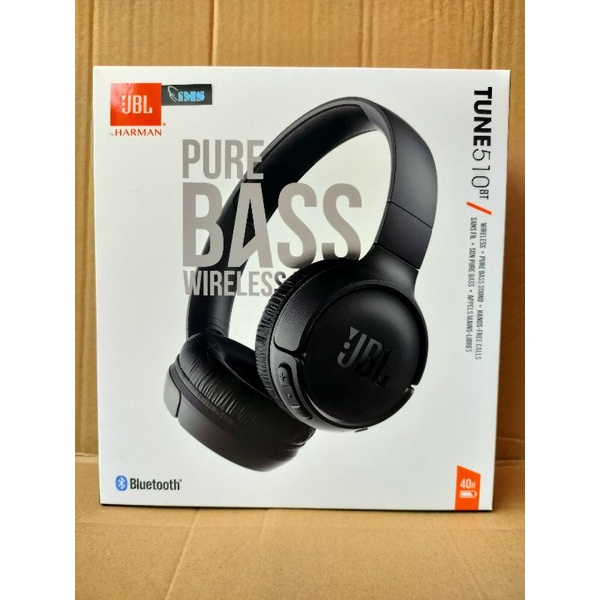 JBL Tune 510BT / T510BT Wireless On-Ear Headphones with Purebass Sound