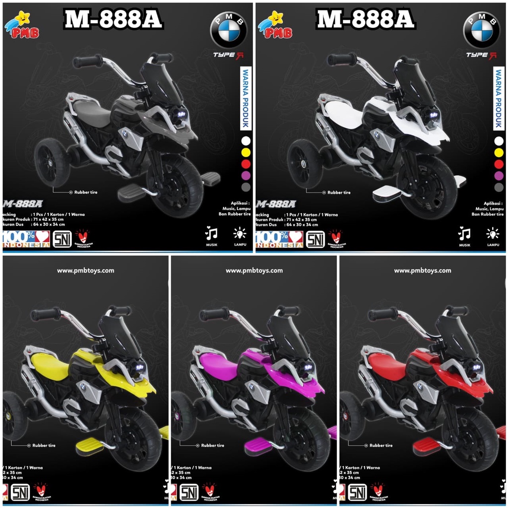 Ready stock Sepeda Motor Anak PMB MOTOR TYPE 888-A (GOWES) M888 M-888 M 888 Terbaru Barang 100% Baru