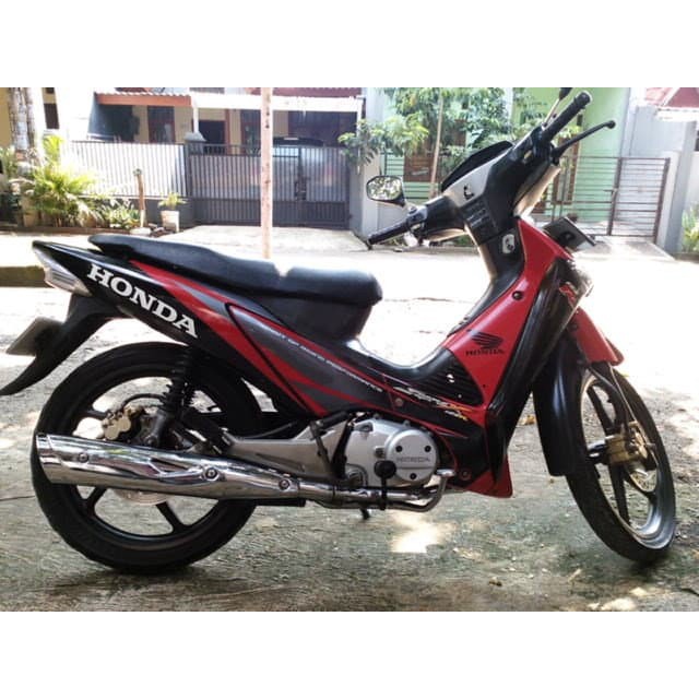 TERMURAH | Stiker Motor Supra X 125R 2006 Hitam-Merah