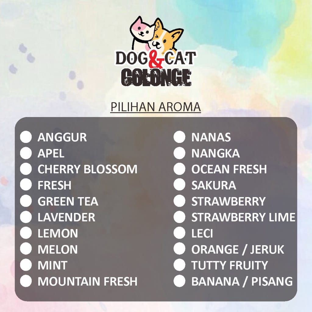 Parfum Penghilang Bau Kotoran Urin Hewan Kucing, Anjing Antibakteri Aroma Segar 60ml