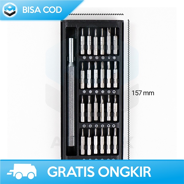 SET OBENG MAGNETIK PREMIUM 24IN1 PERALATAN REPARASI LENGKAP ANTI SLIP