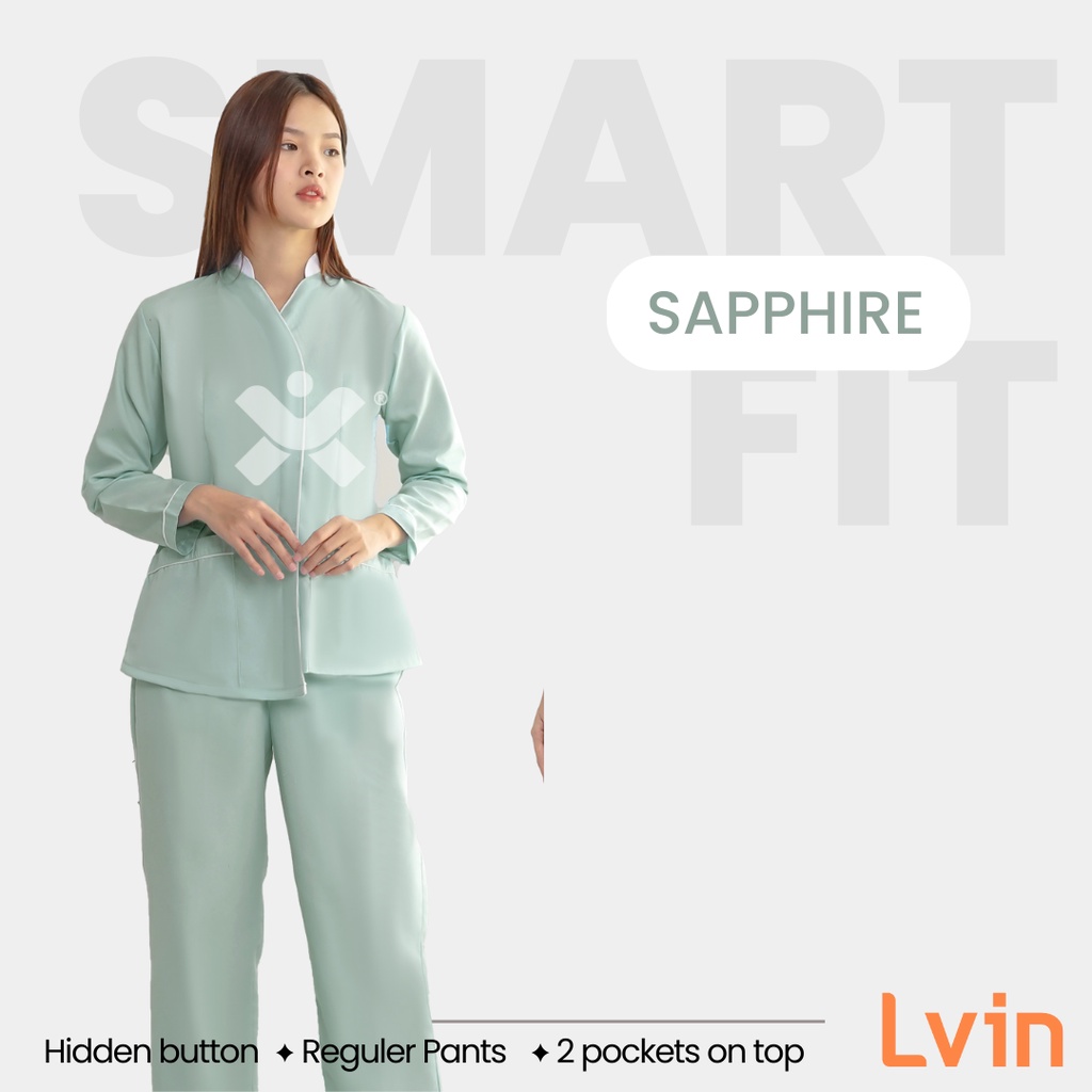 Baju Suster Lengan Panjang Maru series / Baju Seragam Suster / seragam klinik / Baju jaga oka