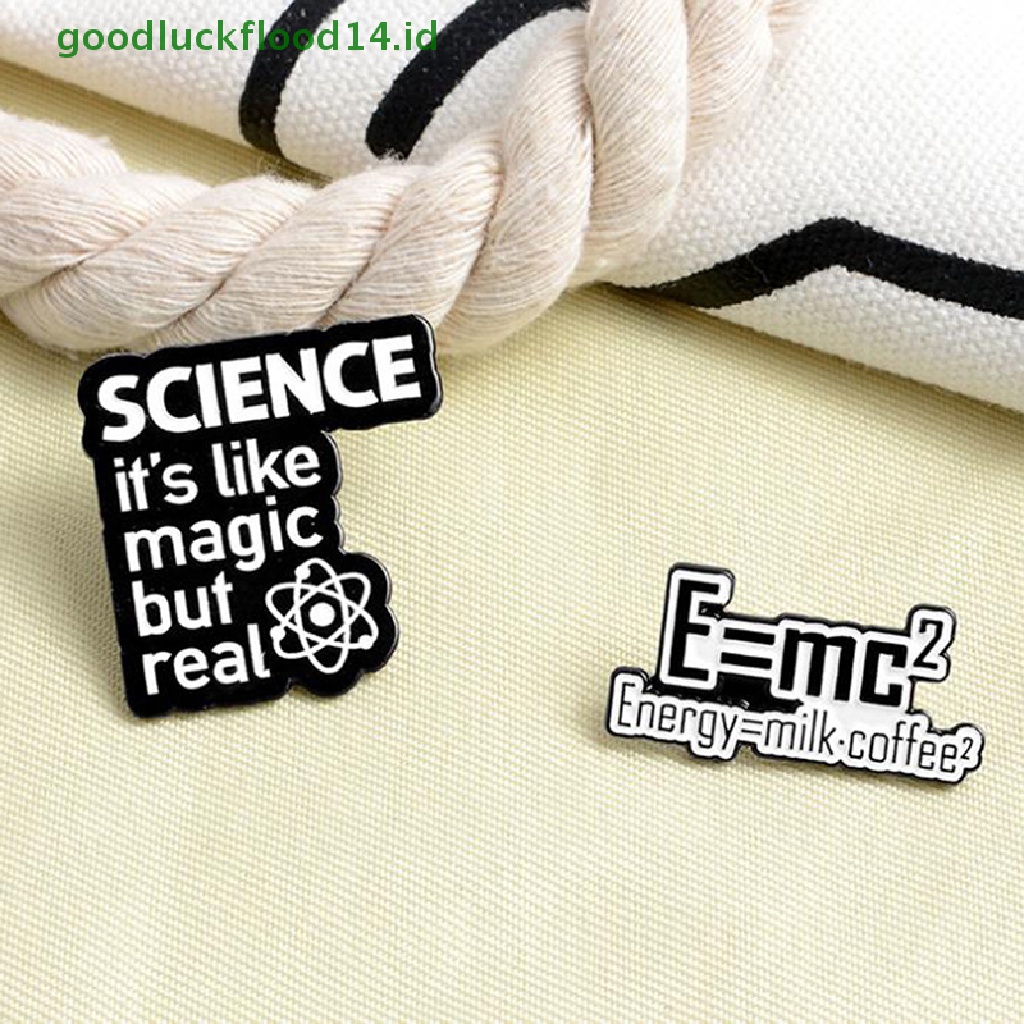 [GOOGFOUR] 1pc Science is Magic Enamel Pin Bros Tas Kerah Pin Hitam Putih Lencana Perhiasan [TOP]