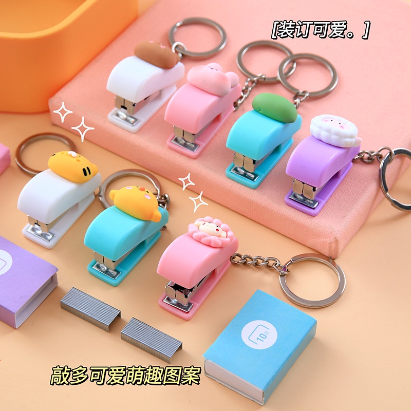 [COD] STAPLES MINI KARAKTER LUCU CUTE STAPLER KECIL MINI KARAKTER BENTUK GANTUNGAN KUNCI LUCU