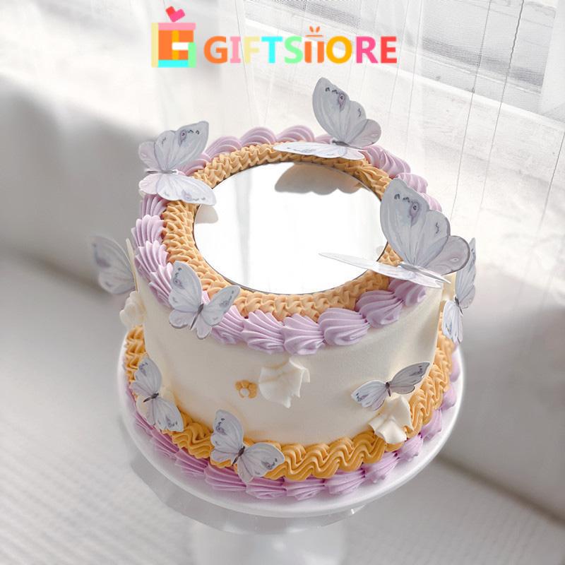 

✨COD Cake Topper Hiasan Kue kupu Kupu Butterfly Pink Ungu Biru Ulang Tahun-GS