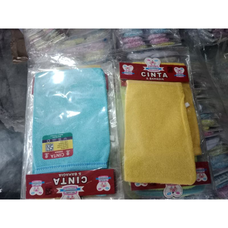 3 pcs Waslap Tangan cinta