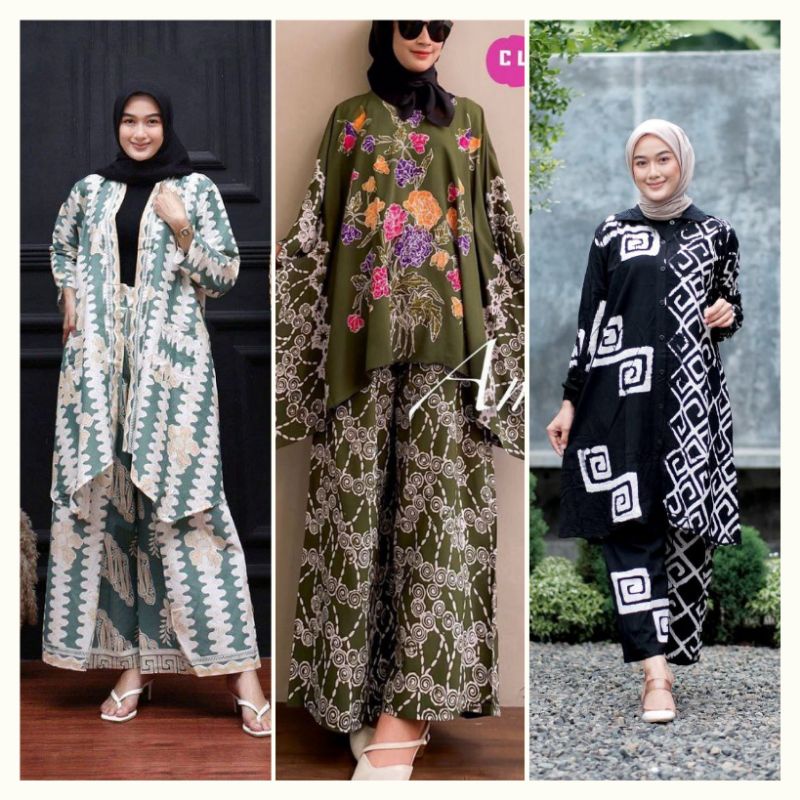 ONE SET BATIK CAP JUMBO STANDAR ENCIM KATUN,BLACK SERIES, HITAM MANIS