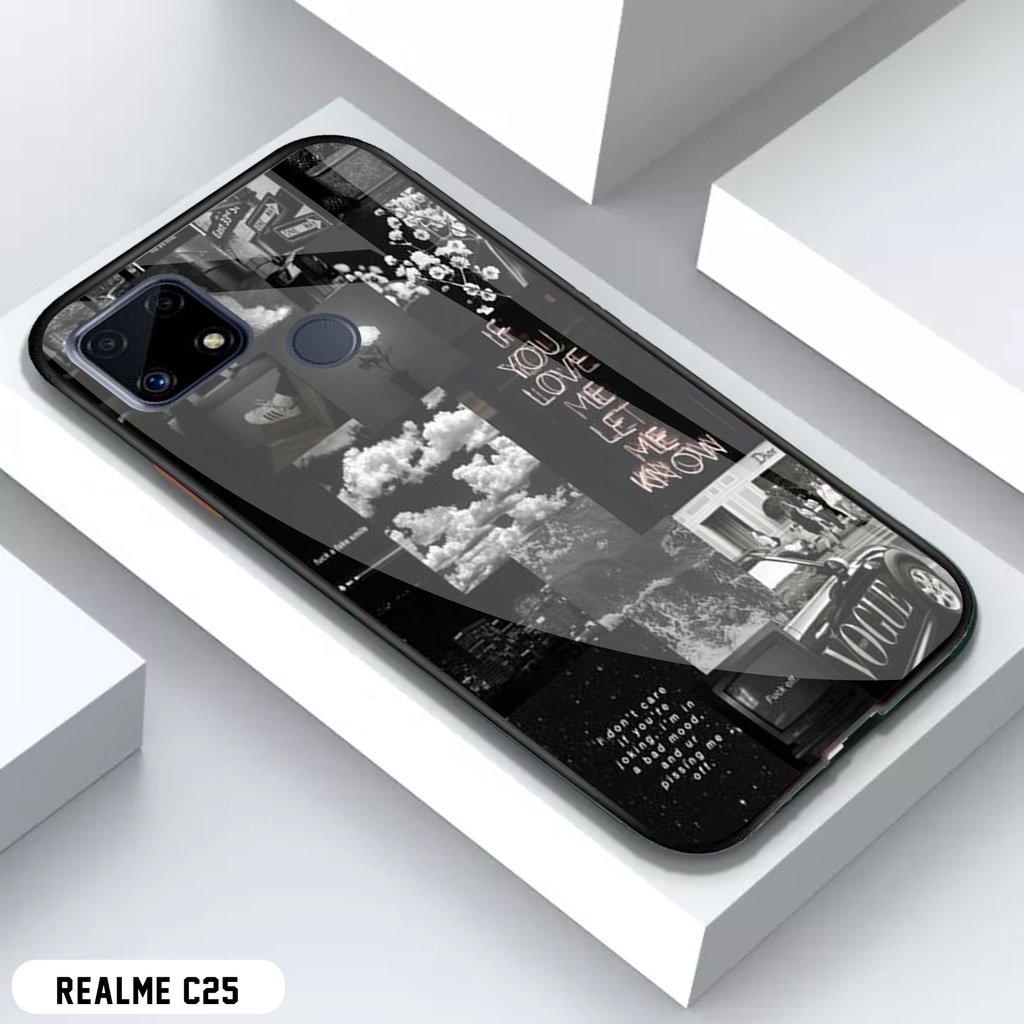 [COD]Promo Casing Realme C25 Case Hp Motif Aesthetic Black Gambar Custom Desain Kekinian Aesthetic K