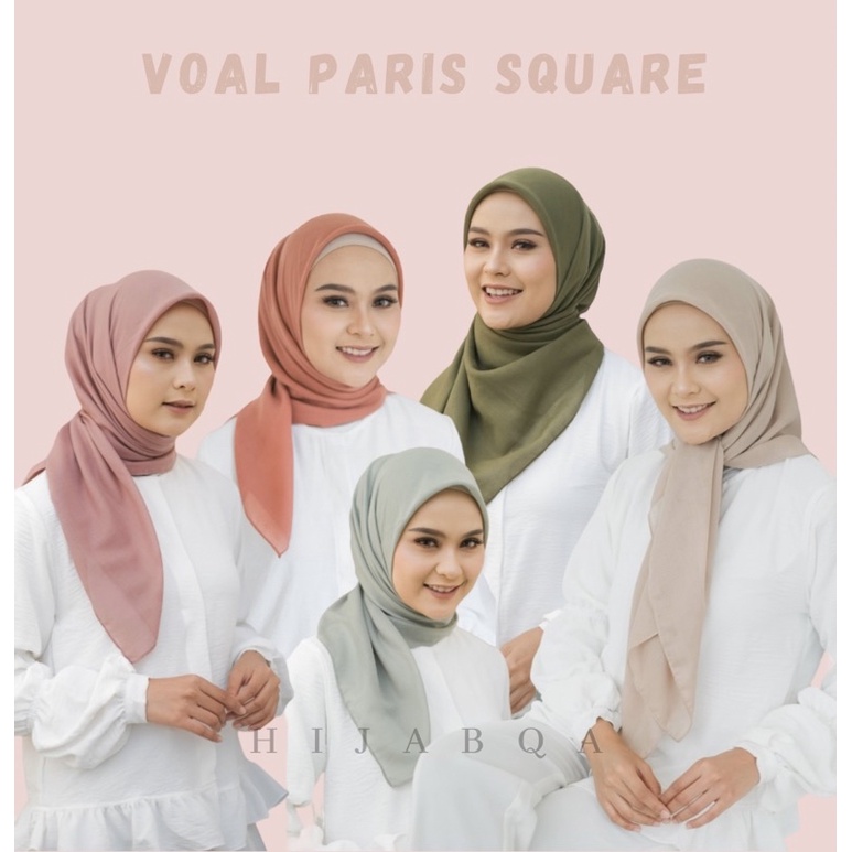 HIJABQA - Voal Paris Square / Hijab Segi Empat Voal