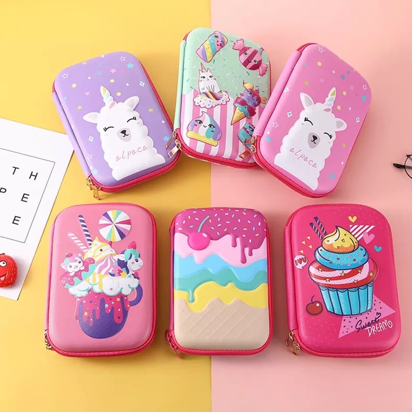 

ITSHOPING - Kotak Pensil 3D Timbul Ukuran Besar Tahan Air Exclusive Tempat Pensil 3D Unicorn Pencil Case Large Kotak Pena Hard Case Emboss 6D