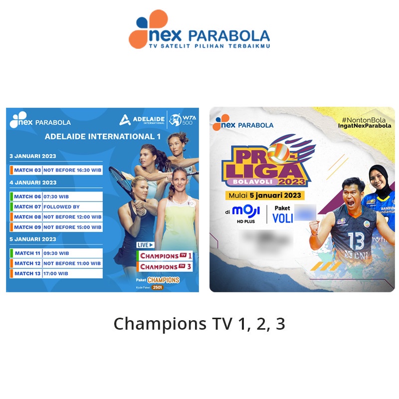 Paket Champion Nex Parabola - Voli Liga Champions Liga Europa