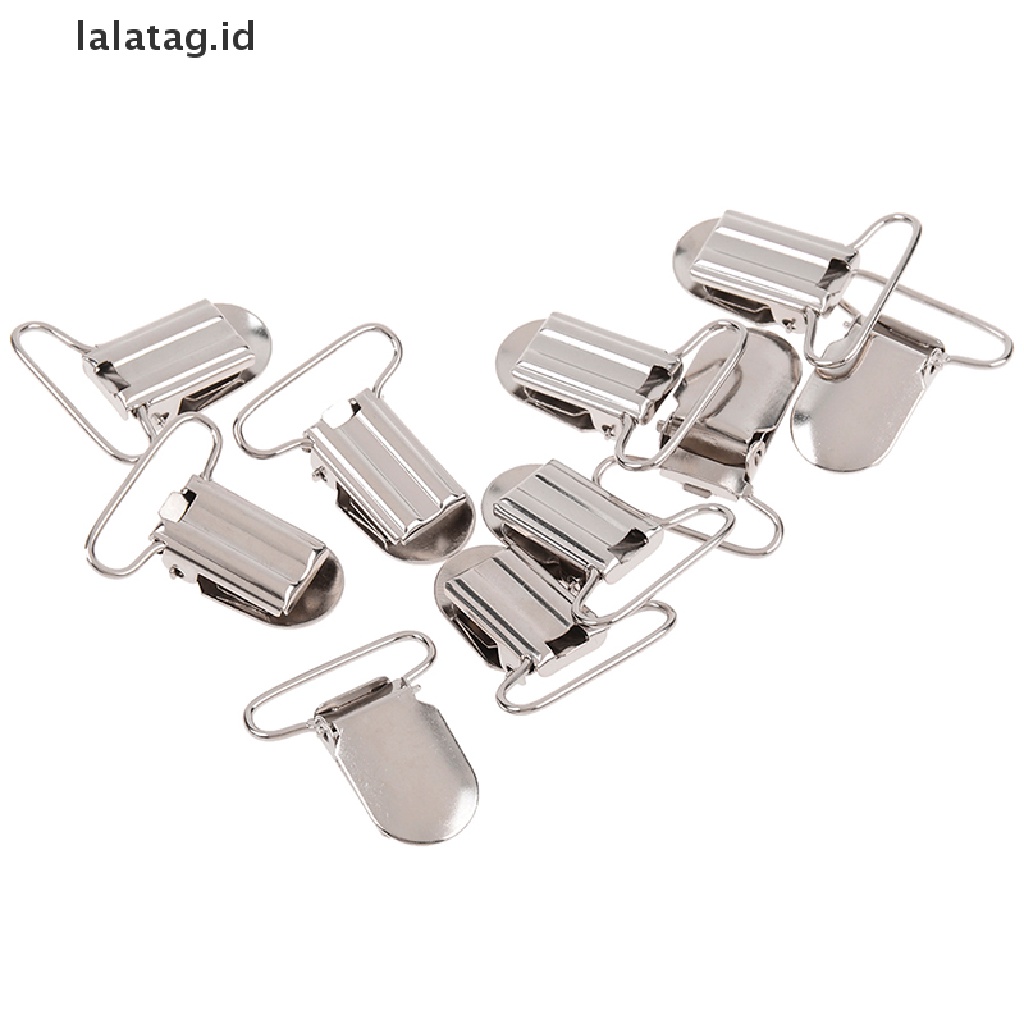 [lalatag] 10pcs t type Dot suspender holder Gesper dummy soother Klip 25mm [ID]