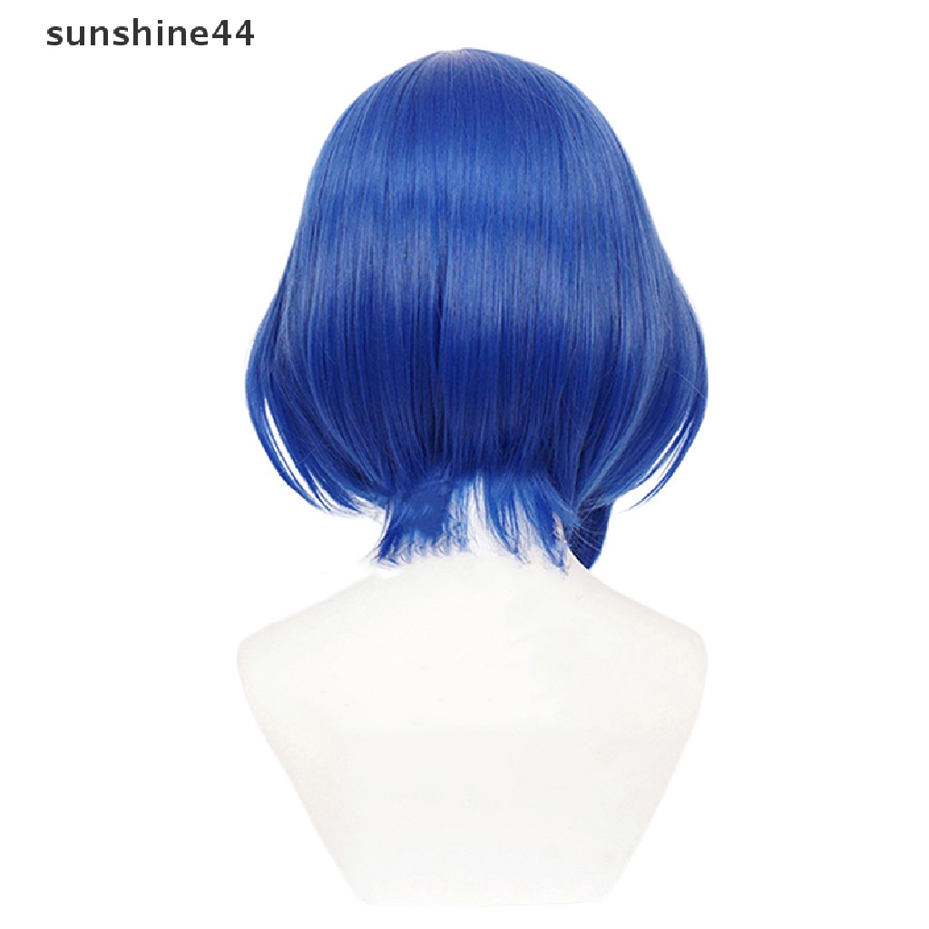 Sunshine Anime Bocchi The Rock Cosplay Gotou Hitori Cosplay Wig Batu Biru Panjang 30cm.