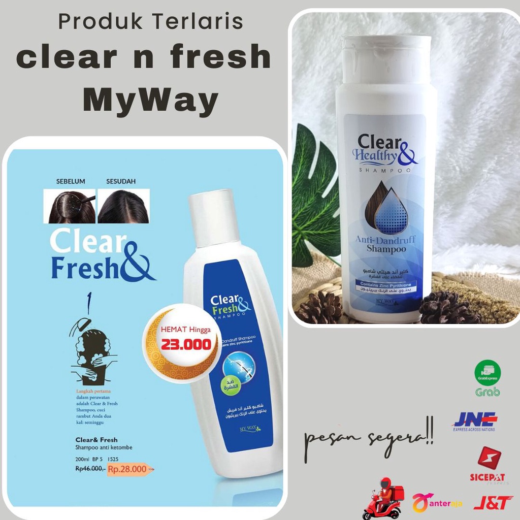 [[⚡TERBARU⚡]]MY WAY Shampo Anti Ketombe||lear & Fresh Anti Dandruff Shampoo||SHAMPOO CLEAR & FRESH M