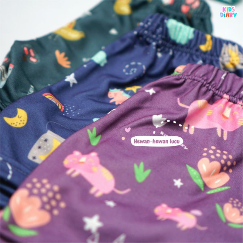 SETELAN KAOS ANAK PEREMPUAN KAOS MAIN ANAK BAHAN KATUN ADEM SET YUKI KIDS DIARY