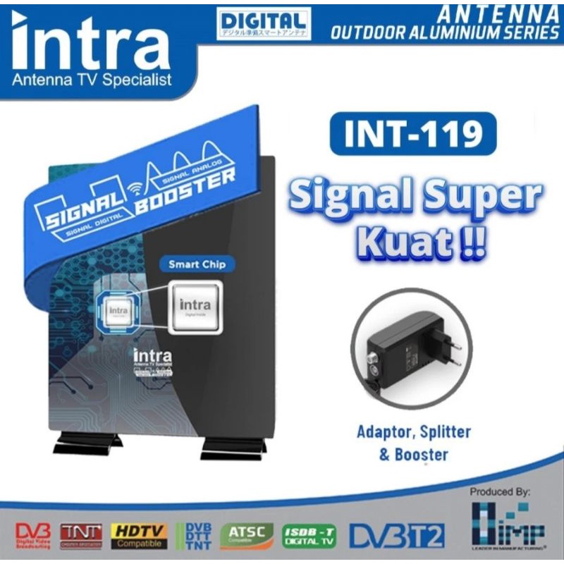 Antena Digital Intra int-119 support Digital tv, Smart tv, Android tv, STB Bisa indoor dan out door