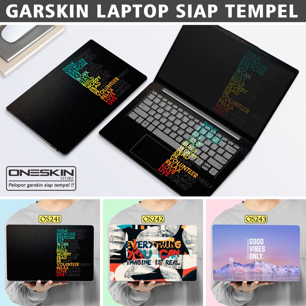 Garskin Sticker Laptop Protector Macbook Full Body Bottom Bezel Palmrest Skin Art Quote