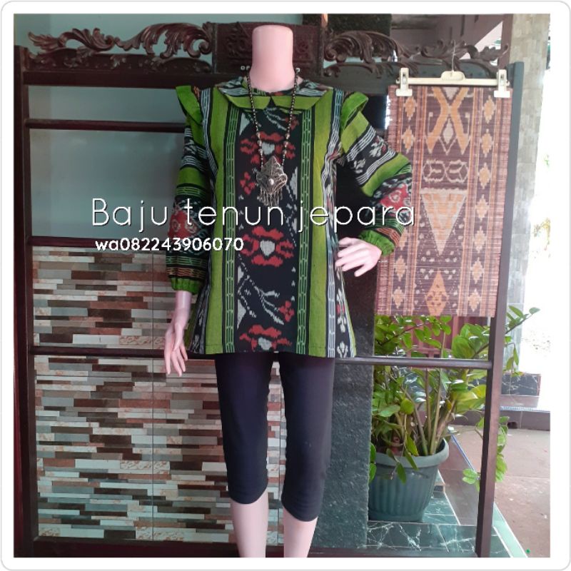 Blouse tenun atasan tenun atasan wanita baju tenun jepara tenun laris baju tenun murah btb70