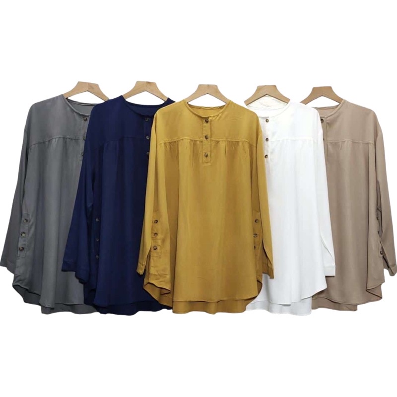 Blus Rayon Twill Oversize