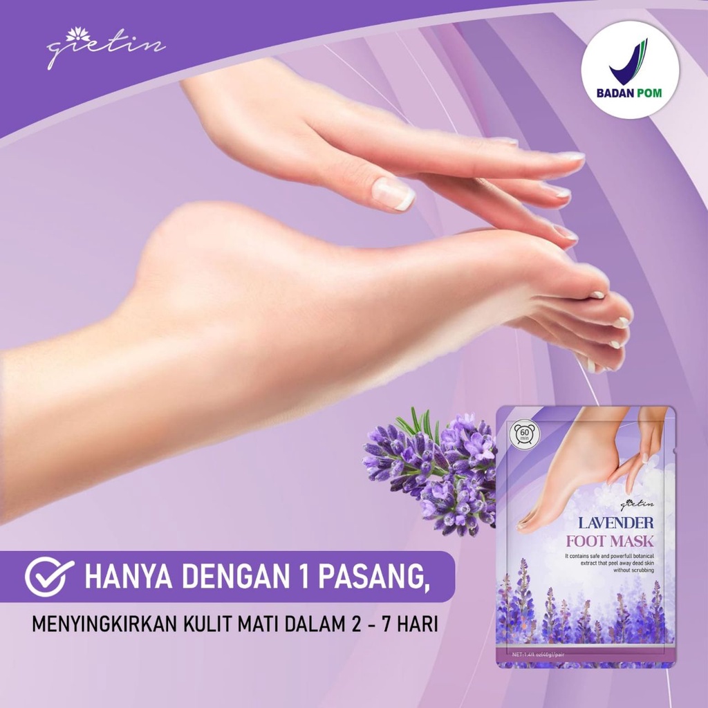 LF - Gietin Lavender Foot Mask Masker Kaki Foot Peeling Exfoliating Foot Mask