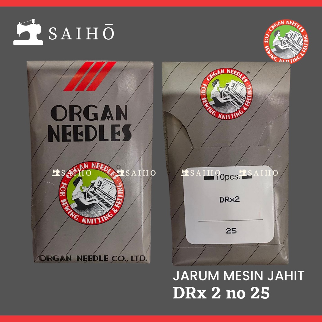 [ORGAN] Jarum Organ DR x 2 / DRx2 No 25 - Jarum Mesin Jahit Karung