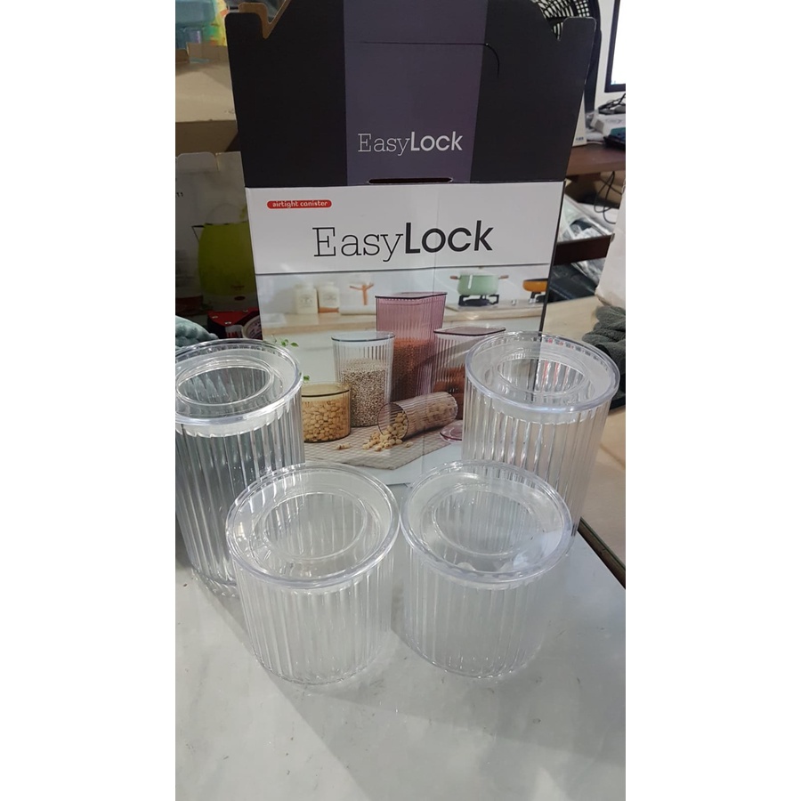 TOPLES SET ( 1  Set  4 Pcs ) 2 pcs 650 ml dan 2 pcs 950 ml / tolpes kue kering / permen / serbaguna / toples lebaran idulfitri imlek hari raya / toples hidangan meja tamu / toples crystal plastik elegant sejenis tuperware