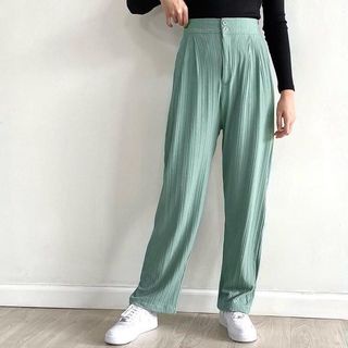 Celana Kulot HighWaist Loose Pants Wanita Jisoo