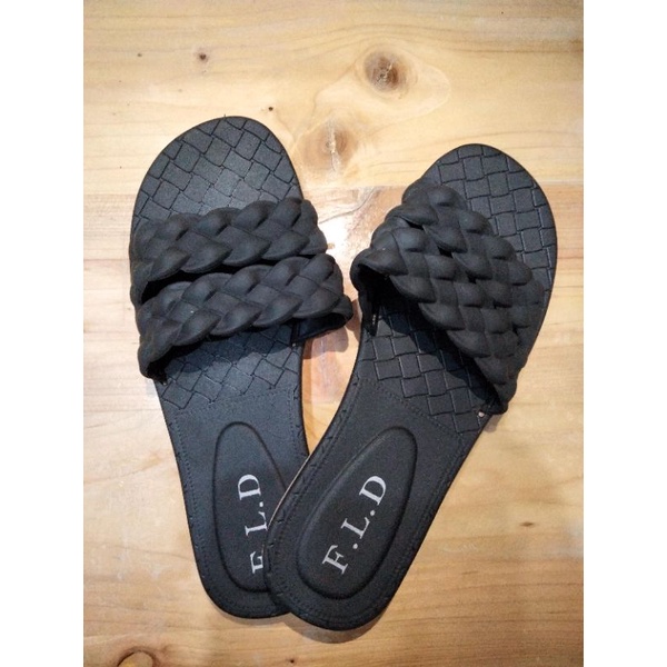 sandal slop wanita sandal harian sandal karet, FLD