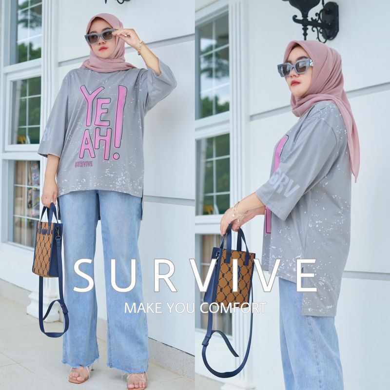 Ready Atasan Survive Oversize Matt Combed 24s Grade A