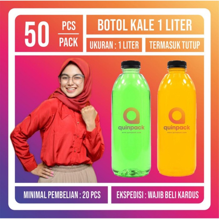 [B0T0L] Botol Plastik Kale 1 Liter 1000 Ml Botol Kale 1 Liter Pet Murah 1000Ml