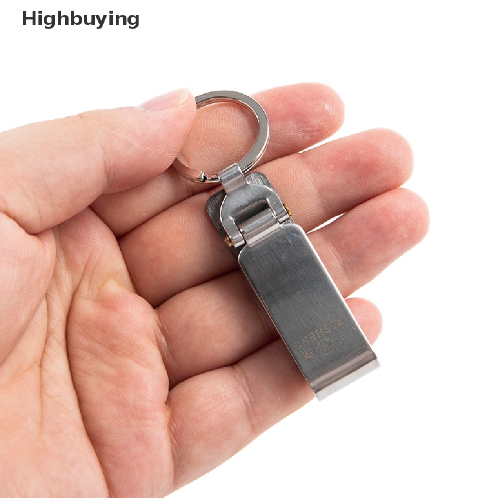 Hbid Gantungan Kunci Stainless Steel Safety Heavy Belt Key Clip Detachable Belt Keychain Glory