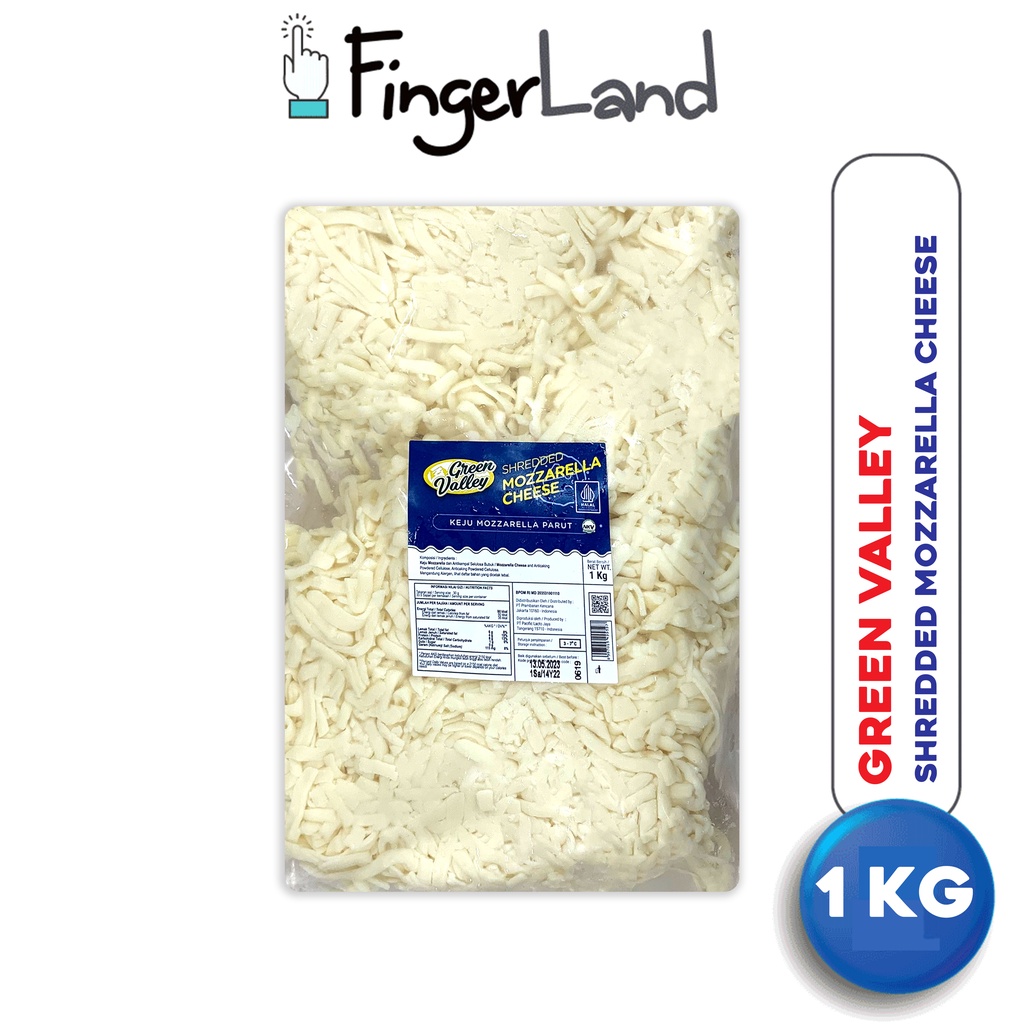 

GREEN VALLEY Shredded Mozzarella Cheese 1 KG Keju Mozzarella Parut