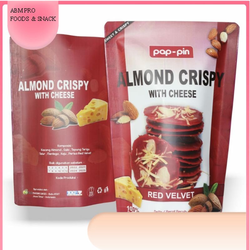 

ALMOND CRISPY CHEESE RED VELVET ~ OLEH OLEH MALANG ~ SNACK CEMULAN KEKINIAN ENAK MURAH