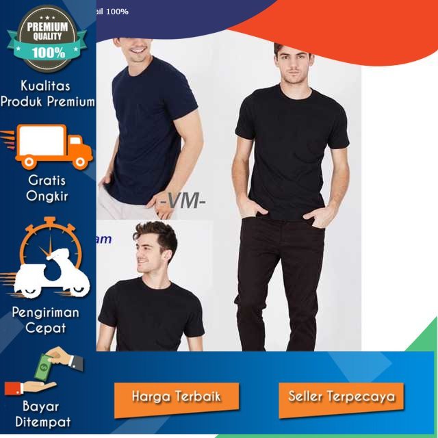 Jual Terbaru Kaos Polos Oblong Pendek Hitam Shopee Indonesia